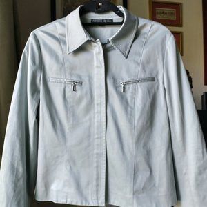 NWOT LAFAYETTE 148 Cotton Seafoam Jacket Size 6-8